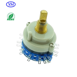 Interruptor Rotatorio de Alta Calidad RS3802 de 38mm, Personalizable, de 2 Niveles, 2 Vías, 2, 3, 4 Polos, 2, 3, 4, 5, 6, 8, 12, 21, 22, 23, 24 Posiciones, 21 Posiciones - Product Image 3
