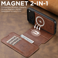 Étui de téléphone SUTENI pour iPhone 18 Pro Max, coque magnétique avec recharge sans fil, support de carte, portefeuille, simili cuir, 17 16 Plus