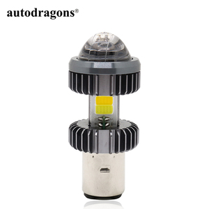 Phares de moto Autodragons LED BA20D H4, ampoules à faisceau haut et bas, moto 3000K 6000K, phare LED bicolore pour moto - Product Image 1