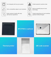 Écran tactile mural de 32 pouces Scanner Qr Imprimante thermique Commande alimentaire interactive Terminal de paiement LCD File d'attente Kiosque LCD Totem