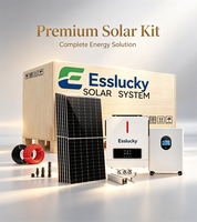 Système solaire hybride domestique 6 kW avec batteries au lithium personnalisables OEM, kit complet, système d'énergie solaire domestique 15 kWh 10 kW hybride