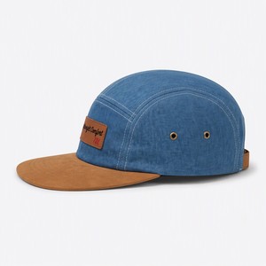 Wholesale Custom Logo Faux Suede 6-Panel Breathable Waterproof Denim Unisex Adjustable Flat Embroidered Luxury <b>Vintage</b> <b>Cap</b> - Product Image 4
