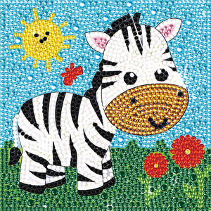 Kit de Peinture Diamant 5D pour Enfants, Motif Animaux de Dessin Animé Facile à Realiser, avec Strass Brillants, Cadeau Idéal pour Enfants - Product Image 4