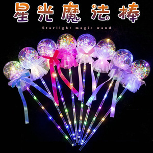 Starry Sky Magic <b>Wand</b> Glittering <b>Fairy</b> <b>Wand</b> LED Light Up Plastic Toy For Birthday Party Novelties Durable Trending - Product Image 2