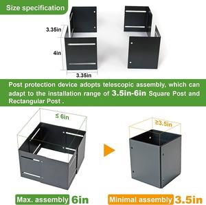 Protector <span class=keywords><strong>de</strong></span> poste <span class=keywords><strong>de</strong></span> acero y Metal, cubierta <span class=keywords><strong>de</strong></span> buzón <span class=keywords><strong>de</strong></span> correo ajustable retráctil, <span class=keywords><strong>postes</strong></span> <span class=keywords><strong>de</strong></span> valla contra daños, Protector <span class=keywords><strong>de</strong></span> poste duradero - Product Image 5