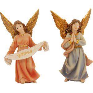 ตุ๊กตานางฟ้าการประสูติ2ชิ้นสำหรับรูปปั้นขนาด10-11ซม. ตกแต่งคริสต์มาสและของเล่น-9006935219487 - Product Image 1