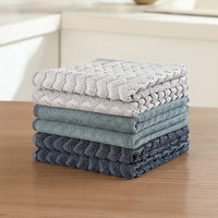 Chiffons à vaisselle carrés en microfibre tissée 300 g/m² - Séchage rapide, doux, absorbant, sans peluches, sans bordure, lavables en machine pour la cuisine et la salle de bain