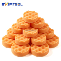 EVERTOOL Applicateur de cire pour voiture de 3 pouces, éponge en mousse ronde ultra douce, outil de nettoyage