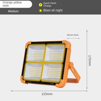 Lampe LED solaire portable en ABS, projecteur rechargeable USB, éclairage d'urgence domestique extérieur, lampe de camping suspendue IP66 au lithium
