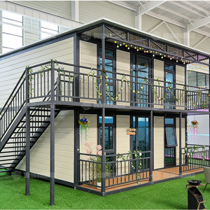 Maison conteneur extensible à deux étages, étanche, résistante au vent, structure en acier durable pour villa, appartement, <span class=keywords><strong>location</strong></span> et usage commercial - Product Image 2