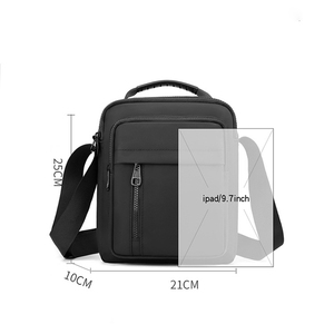 Nuova Tendenza Moda: Borsa a Tracolla Quadrata Impermeabile in Poliestere con Porta Lettere, Logo Personalizzato, Borsa Casual da Uomo per Esterni - Product Image 6