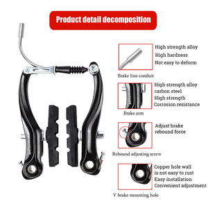 BUCKLOS yol dağ bisikleti düz çekme fren kaliper V fren BMX ön/arka tekerlek bisiklet fren kaliper - Product Image 2