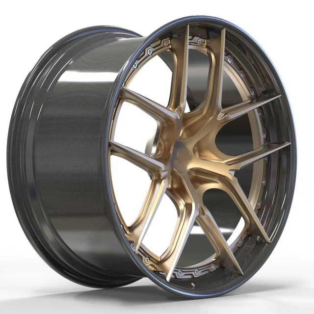 Xywheel Custom Forged Wheels for S101SC Design 2-piece bronze Polished transparent black Toyota Alphard GAC Trumpchi M8