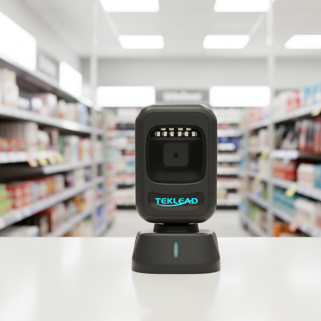 Desktop 2D Image Barcode Scanner Pos System 360 ° Omnidirectional Scanning T-D3H Barcode Scanner