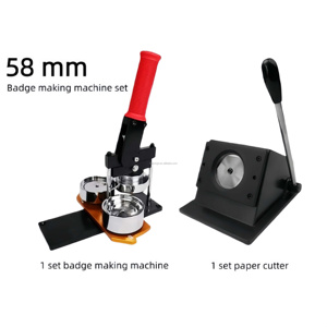 Machine à badges ronds de 58 mm, presse manuelle pour aimants de réfrigérateur, <span class=keywords><strong>kit</strong></span> de bricolage - Product Image 2
