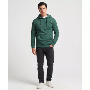 Sudadera con capucha de forro polar grueso de ajuste regular para hombre, de poliéster/algodón, tallas grandes, personalizada, en blanco, de secado rápido, para venta al por mayor. - Product Image 1