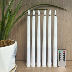 เทียน <span class=keywords><strong>LED</strong></span> อิเล็กทรอนิกส์แบบร้อน พร้อมรีโมทคอนโทรล 10 ปุ่ม สำหรับตกแต่งฮาโลวีน รูปทรงแท่งยาวแหลม ใช้กับร้านอาหาร งานเทศกาลเบียร์ และงานตกแต่งแสงไฟ - Product Image 5