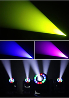 Projecteur LED RGBW professionnel 100W à tête mobile Gobo, 3 prismes, pour DJ, discothèque, scène, mini faisceau sportif, 14 canaux DMX, en alliage d'aluminium