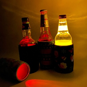 水瓶架啤酒婚礼定制冷藏箱定制徽标婚礼空白短瓶架啤酒冷却器冷藏箱LED葡萄酒饮料冷却器 - Product Image 1