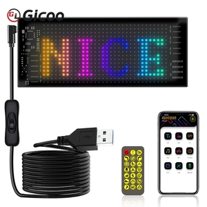 Colorful Car Devil Eyes Light Led Soft Screen DIY Car Windshield Dynamic LED Smart <b>Phone</b> App <b>Control</b> Flexible Matrix Screen - Product Image 1