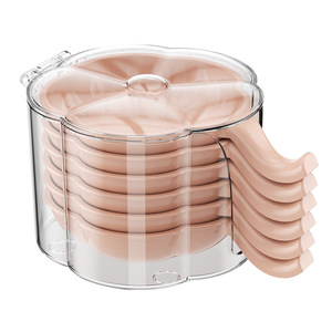Flower Shape Plastic Dipping Dish Set With Lid For Soy Sauce Vinegar Seasoning Storage - Product Image 3