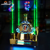 Présentateur de bouteille LED Laser rotatif Glorifiers Télécommande Nouveau Design Discothèque Publicité Comprend des supports d'affichage de bouteille