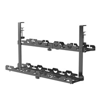 Organisateur de chemin de câbles extensible sans perçage Support de gestion de fil flexible avec double niveau