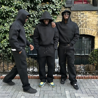Ensemble survêtement homme deux pièces personnalisé, hiver, haute qualité, pantalon de survêtement ample et sweat à capuche, pull lourd, surdimensionné