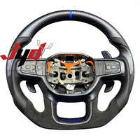Volant en fibre de carbone forgé avec bande bleue en cuir pour Dodge Ram 1500 2500 3500 TRX modèle 2024