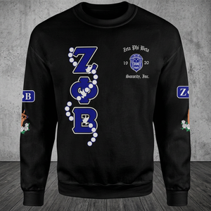 เสื้อสเวตเชิ้ตผ้าฟลีซพิมพ์ลายปักลาย Zeta Phi Beta Sorority ขายส่ง ผลิตจากผ้าฝ้าย 100% ดีไซน์ลำลอง นุ่ม สวมใส่สบาย ทรงปกติ - Product Image 1