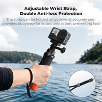 Poignée flottante étanche pour caméra d'action compatible GoPro Hero DJI Osmo Insta360 pour le surf, la plongée avec tuba et la natation