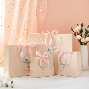 Bolsa de regalo de mano de papel Kraft recubierto con lazo Original, diseño de Hada de las flores hecho a mano <span class=keywords><strong>para</strong></span> <span class=keywords><strong>el</strong></span> Día de la madre, regalo de cumpleaños <span class=keywords><strong>para</strong></span> maestros - Product Image 2