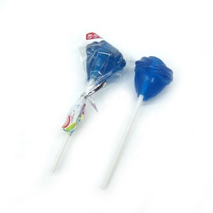 Bán Buôn Halal Trái Cây Hương Vị Đôi Rose Shape Nghệ Thuật Lollipop Bonbon Kẹo Mút - Product Image 2