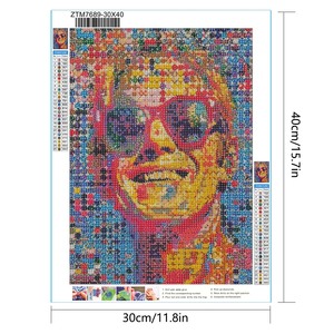 Personas que se ríen <span class=keywords><strong>de</strong></span> corazón 30X40CM/11.8X15.7in pintura <span class=keywords><strong>de</strong></span> diamante Diy diamante redondo 5d pintura colgante mosaico arte colgante - Product Image 1