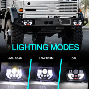 Faros LED Cuadrados de 7 Pulgadas para Automóvil, 5x7, 40W, Luz Alta/Baja, IP68 Impermeables, 12V, Forma de Bombilla H4, 6000K, Ajuste Universal - Product Image 6