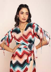 Robe décontractée à franges imprimées pour femmes, avec tissu léger, coupe confortable et silhouette élégante - Product Image 3