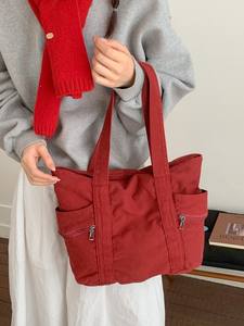 Bolsos de Hombro de Lona para Mujer, Estilo Coreano 2026, Minimalistas, Sólidos, Vintage, Casuales, Versátiles y de Moda - Product Image 6