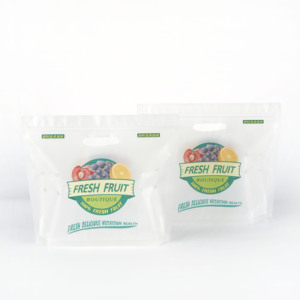 Sacchetti perforati per frutta e verdura richiudibili all'ingrosso della fabbrica Stand up sacchetto di frutta fresca con fori di sfiato imballaggio in plastica <span class=keywords><strong>Zi</strong></span> - Product Image 2