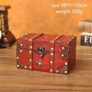 Coffre au trésor en <span class=keywords><strong>bois</strong></span> carré vintage <span class=keywords><strong>pour</strong></span> le rangement des bijoux WBH01 élégant Pirate maison boîte-cadeau gravé Design <span class=keywords><strong>pour</strong></span> la décoration de la maison - Product Image 2