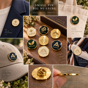 Custom Mini Metal Lapel <b>Pin</b> Badge 20mm Round Enamel Logo Brooch Corporate Gift Souvenir OEM ODM - Product Image 3
