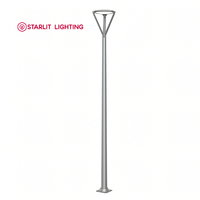 Lampu Tiang Taman Villa LED AC PC IP65 30W CCC untuk Eropa