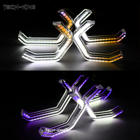 Luci LED RGBW per Auto, Effetto Inseguimento, Occhi d'Angelo Iconici M4 per E90 F30, Decorazione Auto, Occhi d'Angelo LED 3D in Acrilico con Controllo