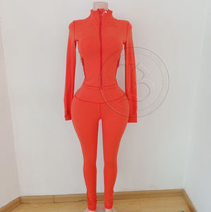 2026 Tall Girl Friendly Set Custom Logo Woman Yoga Long <strong>Pants</strong> 2 Piece Suit Gym With Zipper Fitness Tracksuit Women <strong>Clothes</strong> Set - Product Image 5