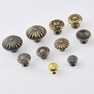 Furniture Handle And <b>Knob</b> Zinc Alloy Round Traditional Drawer Cabinet Hardware Durable Single Hole - Product Image 1