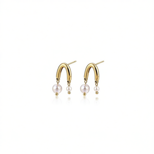 ต่างหูแฟชั่น DE PERLAS PE0580 สำหรับผู้หญิง เครื่องประดับคุณภาพสูง - Product Image 2
