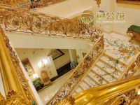 Rampe d'escalier et clôtures de villa de style européen Copper Mansion Modèle 888, motifs sculptés de luxe léger, fabricant Chine continentale
