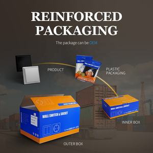 90*90mm grand panneau finition mate couleur noire plaque de couverture PC ignifuge interrupteur mural Standard ue 1 gang 1 voie interrupteurs de lumière - Product Image 6