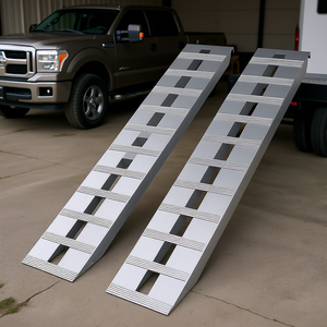 Rampes de remorque en aluminium 60 x 12 x 2,5 pouces, capacité 6000 lb, extrémité à crochet beavertail, paire, modèle D0100H5A5UP - Product Image 2