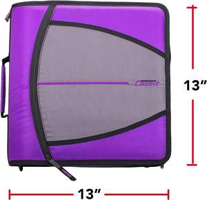 Classeur de rangement de documents Case-it avec fente pour stylo, organiseur de fichiers avec fermeture éclair, étiquettes, sac de rangement, organiseur de cartes - Product Image 6