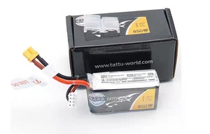 Batterie LiPo TATTU ACE Series 2S 3S <span class=keywords><strong>4S</strong></span> 450 650 850mAh 75C à décharge élevée pour drones FPV et modèles RC - Product Image 4